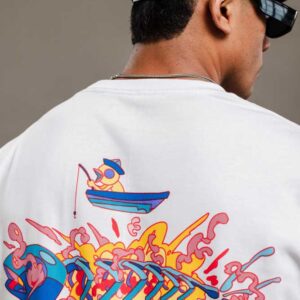 Polo manga corta regular fit con estampado hombre