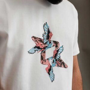 Polo manga corta regular fit con estampado hombre